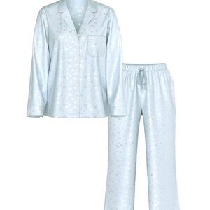 Victorias secret Light Blue butterfly Satin Pajama Set